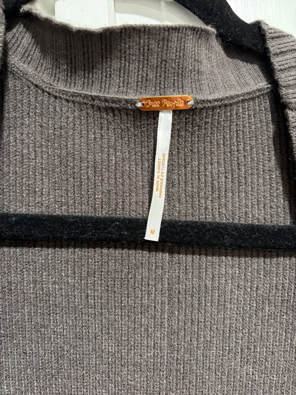 Free People Sleeveless Knit Cardigan in Charcoal Brown